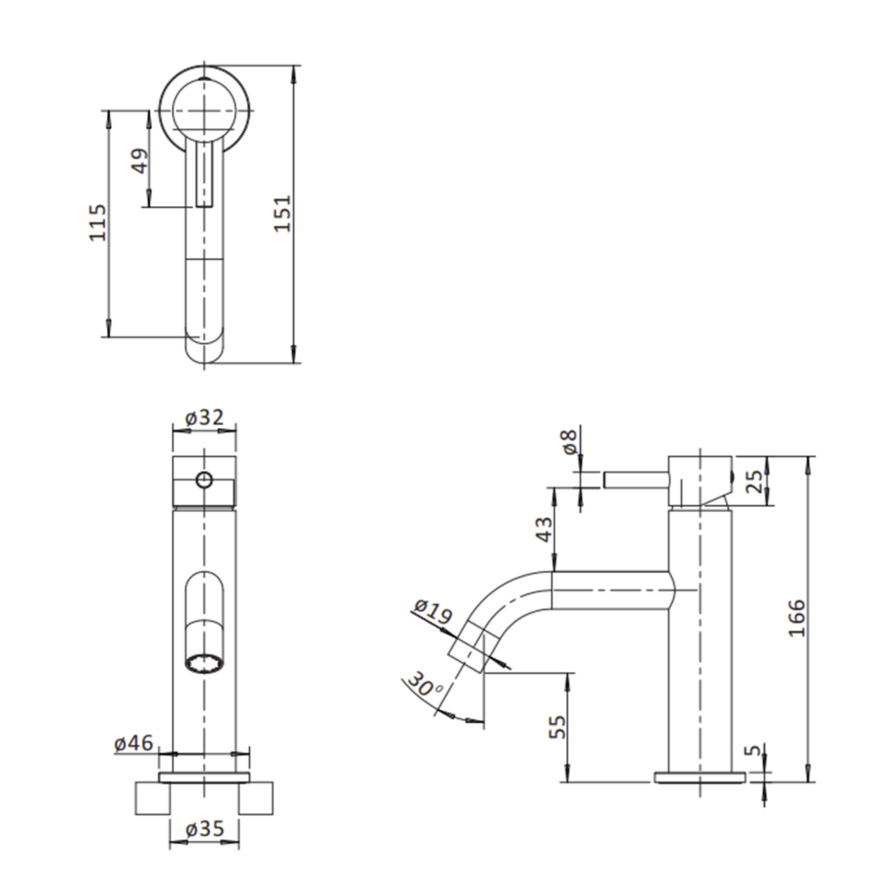 Crosswater MPRO Basin Mixer Tap