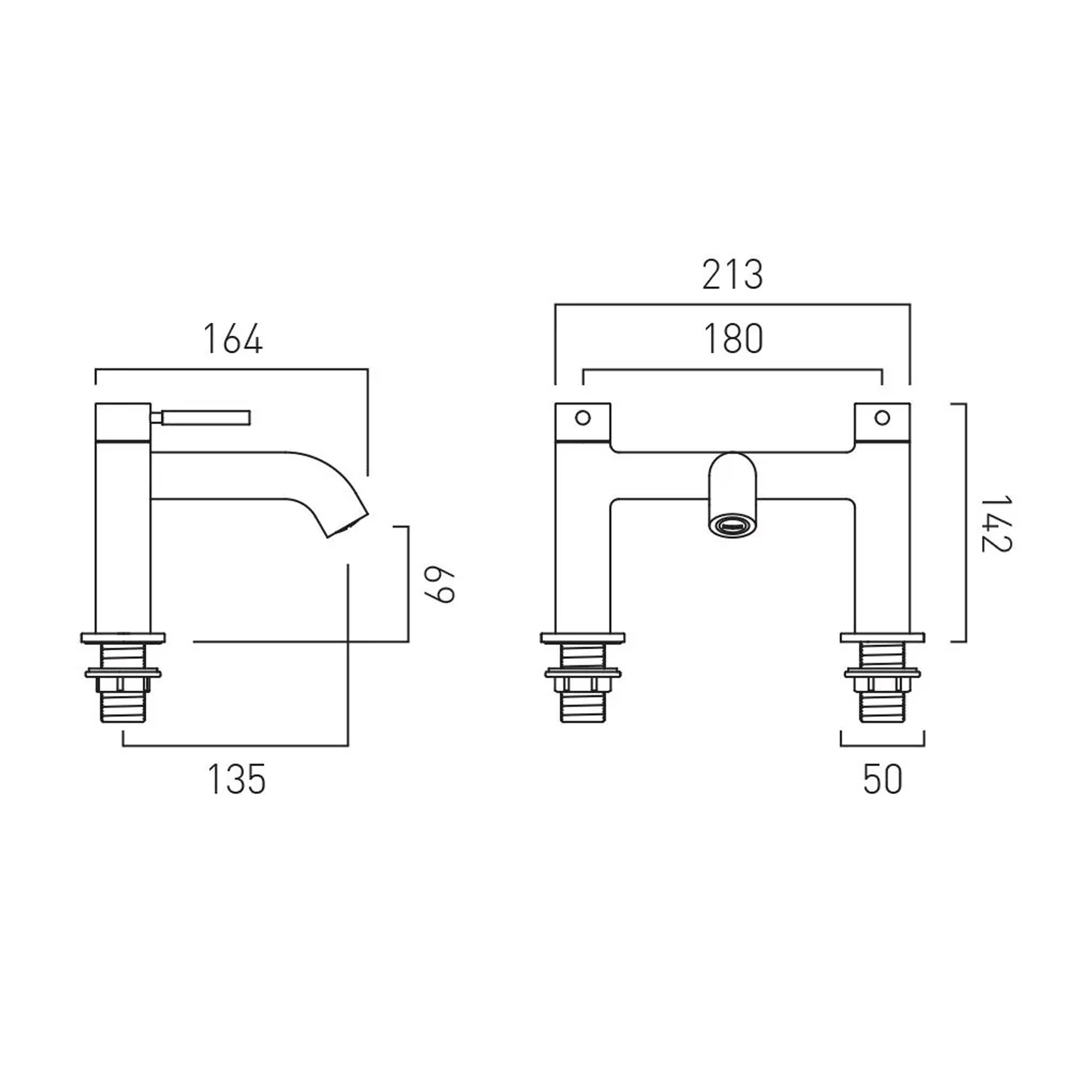 Vado Individual Origins Deck Mounted Bath Filler Tap