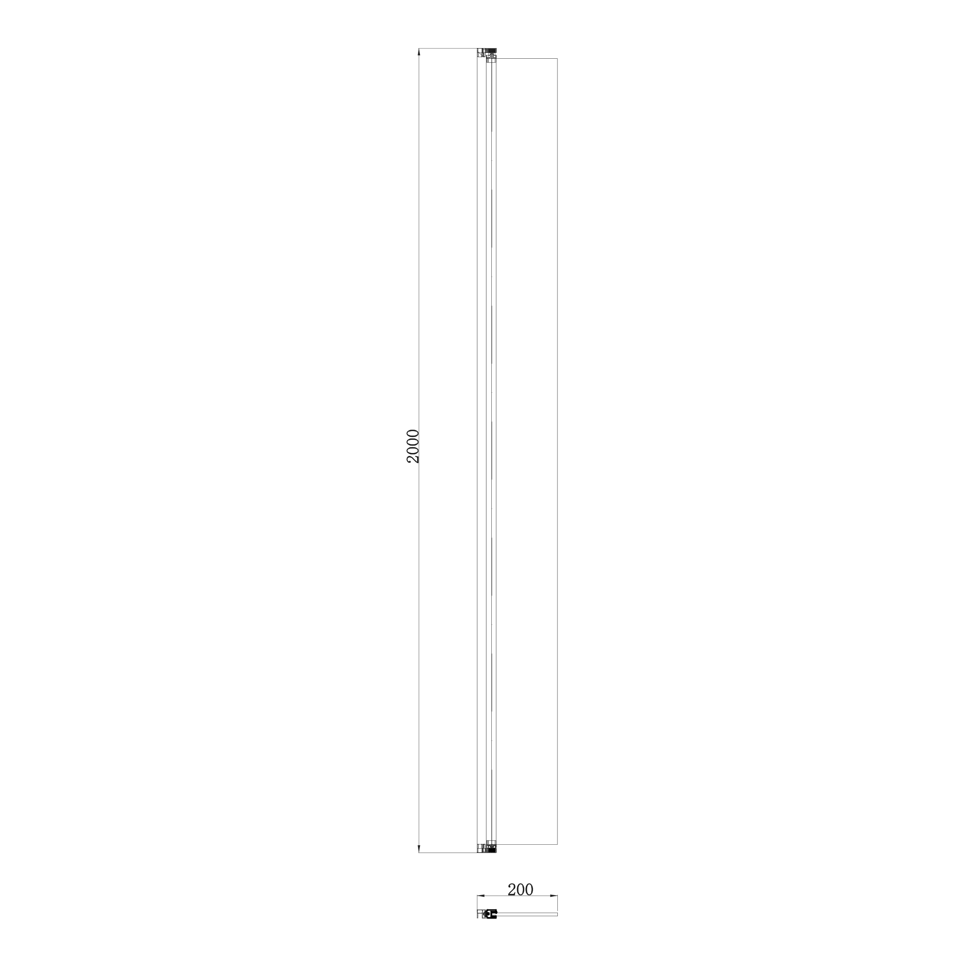 Harbour i10 Hinged 8mm Return Panel for Harbour i10 Wetroom Panels - Chrome