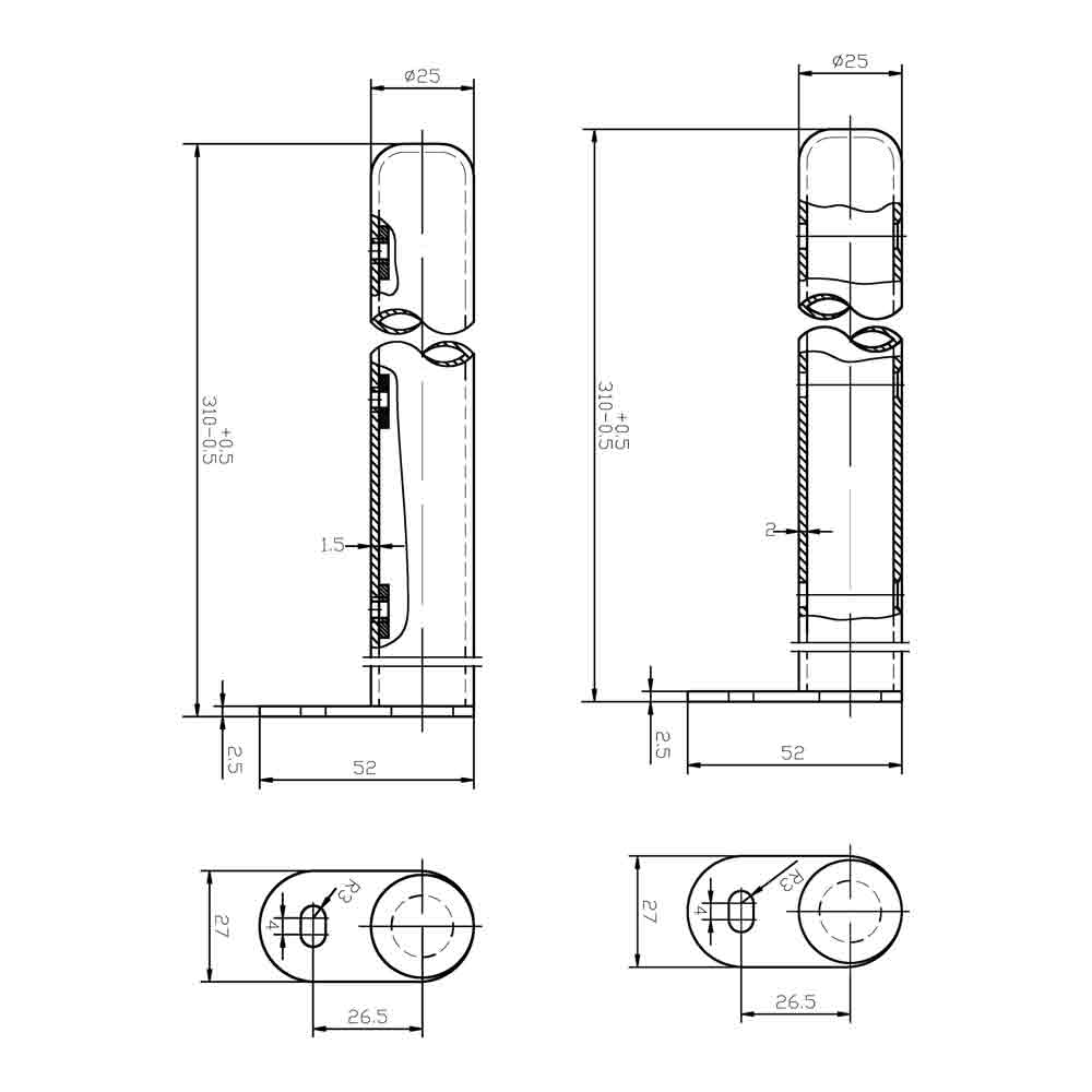 Hudson Reed Colosseum White Floor Mounting Legs