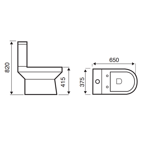 Lorraine Round Close Coupled Toilet with Soft Close Seat