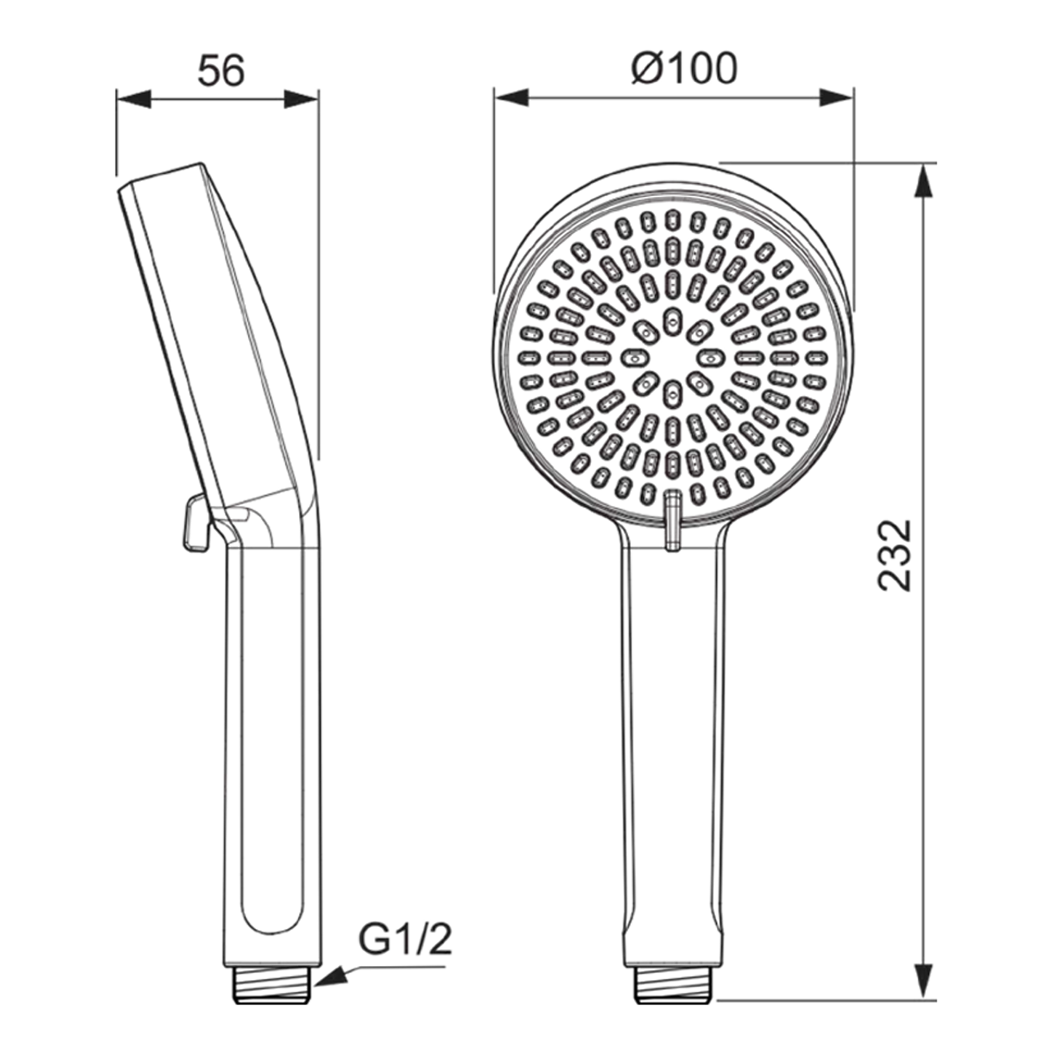 Ideal Standard Idealrain Alu+ Multi-Function Round Handset