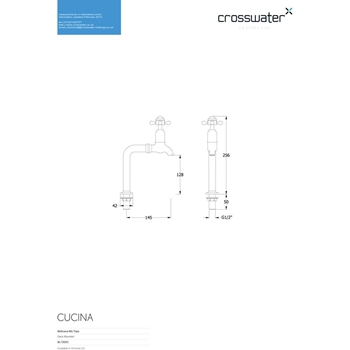 Crosswater Cucina Belgravia Crosshead Pair of Bib Taps - Chrome