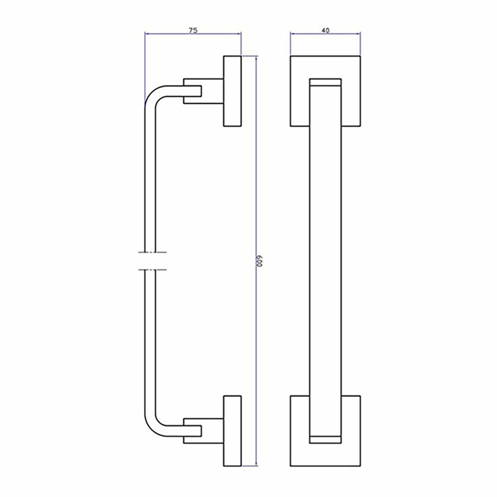 Crosswater Zeya Towel Rail Single - 600mm