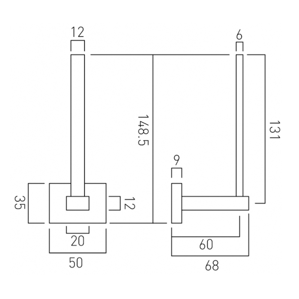 Vado Level Spare Toilet Roll Holder