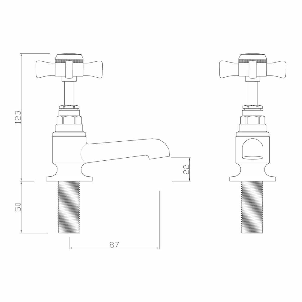 Sagittarius Churchman Pair of Basin Taps