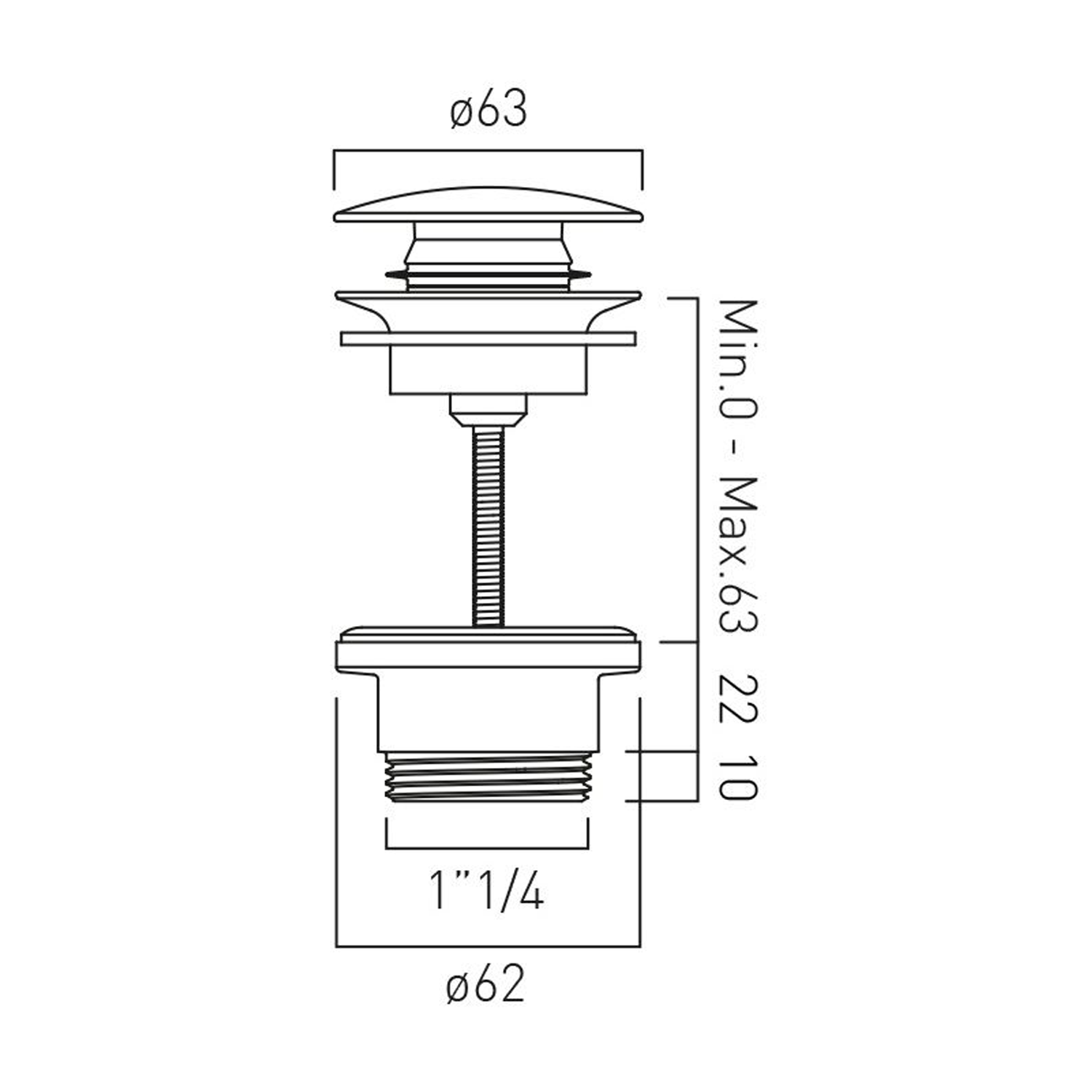Vado Universal Basin Waste