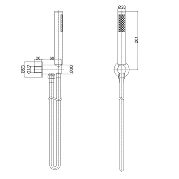 Crosswater MPRO 130mm Multi-Function Shower Handset