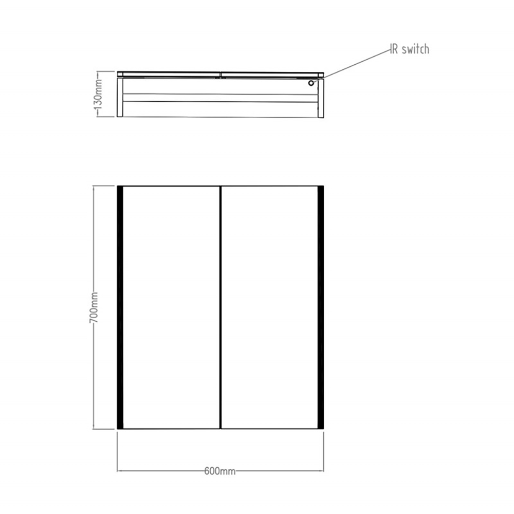 Harbour Icon Double Door LED Bathroom Mirror with Shaver Socket