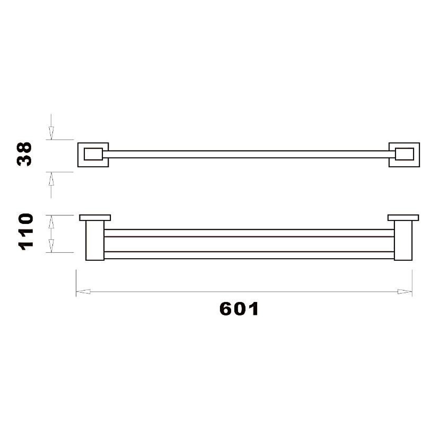 Vellamo Forte Double Towel Rail