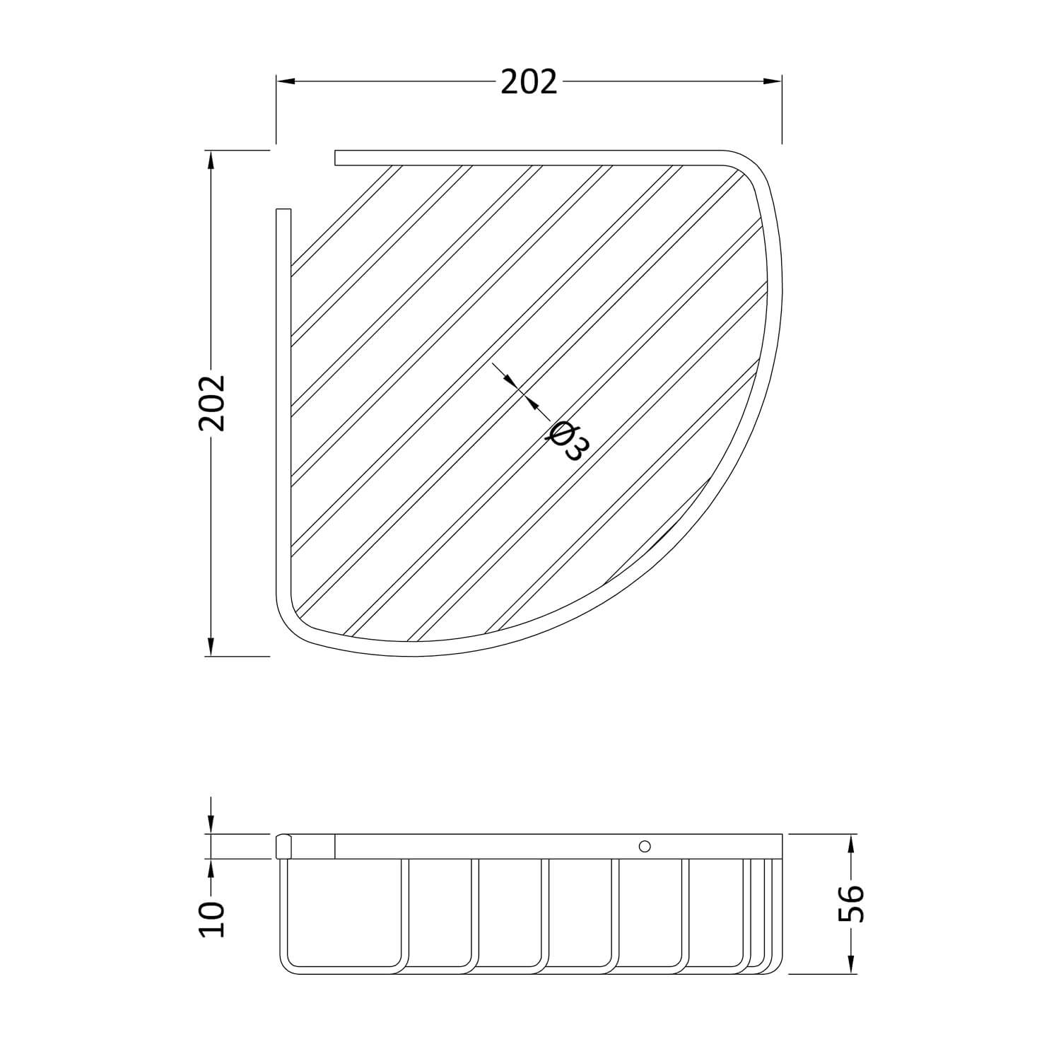 nuie Wirework Deep Corner Basket