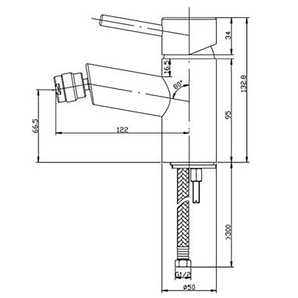Vellamo Curvo Bidet Mixer