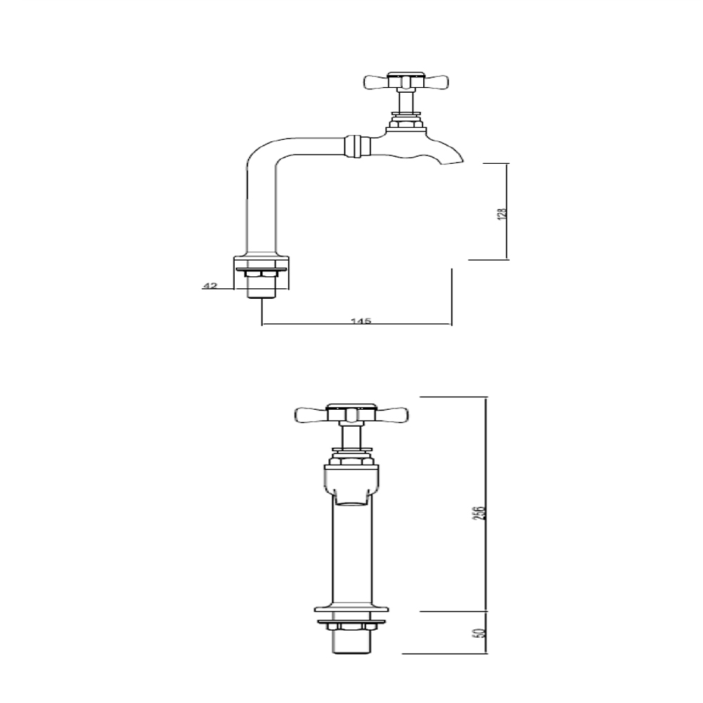 Sagittarius Churchman Pair of Kitchen Sink Bib Taps & Stands