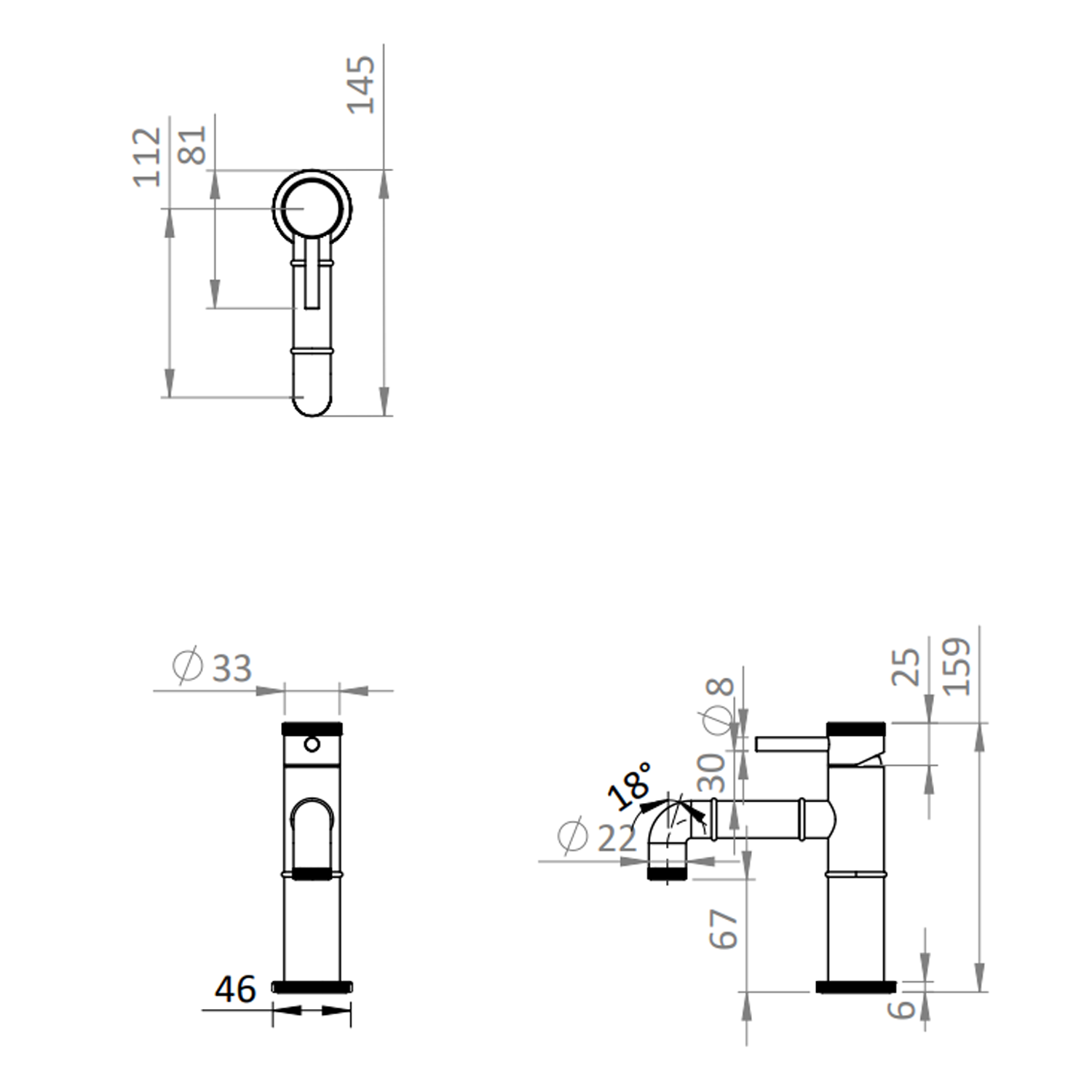 Crosswater MPRO Industrial Basin Mixer Tap