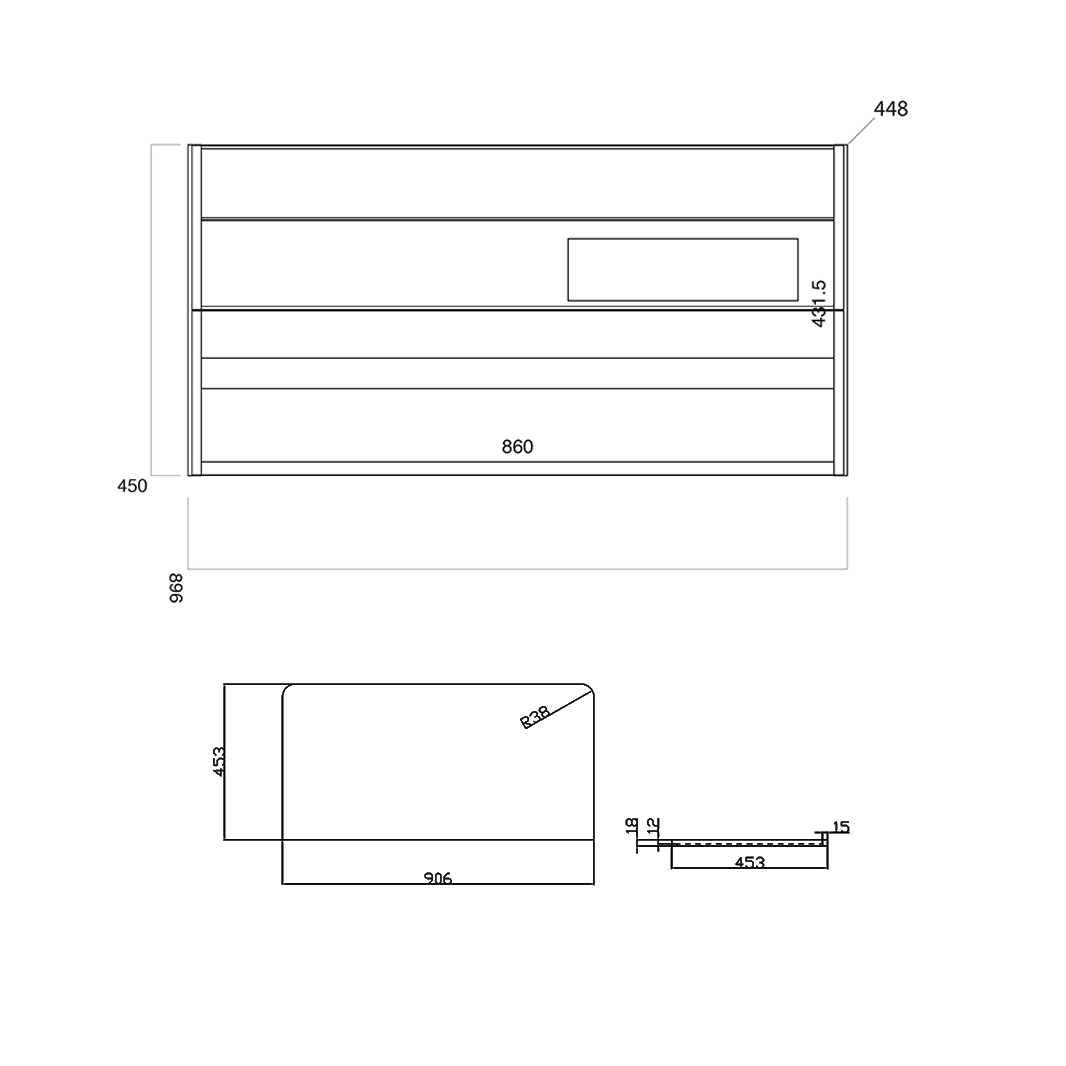 Harbour Clarity 900mm Wall Mounted Vanity Unit & Countertop Tap Warehouse