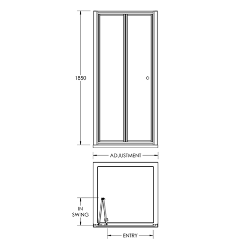 Harbour i5 5mm Bi-Fold Shower Door & Optional Side Panel