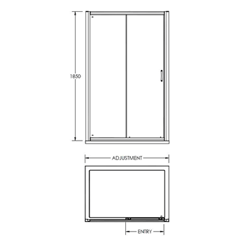 Harbour i5 5mm Sliding Shower Door & Optional Side Panel