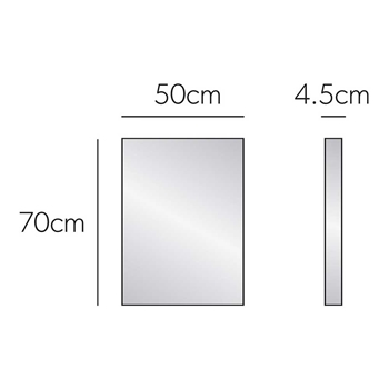 HIB Triumph 50 Mirror with Reflective Edges - 700 x 500mm