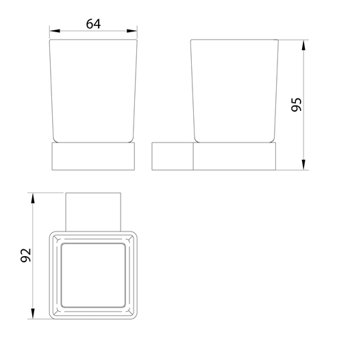 Isla Frosted Glass Tumbler & Holder