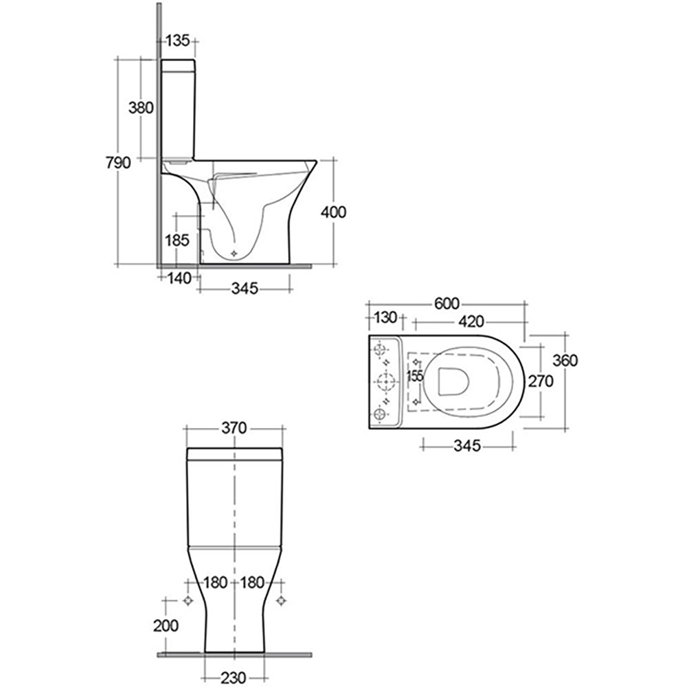 RAK Resort Mini Rimless Close Coupled Toilet & Soft Close Seat Tap