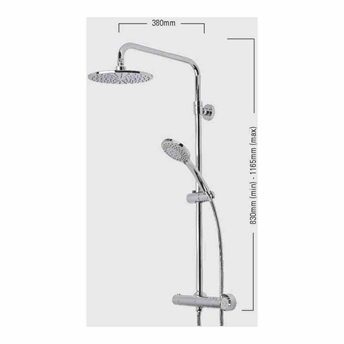 Roper Rhodes Event Round Thermostatic Dual Function Bar Valve Shower System