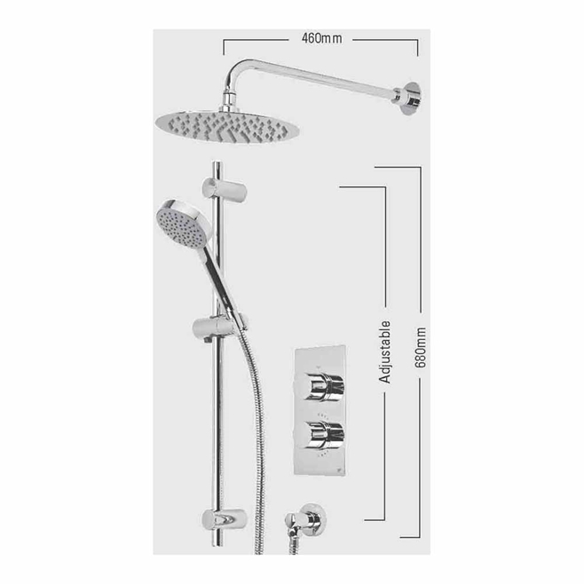 Roper Rhodes Event Round Thermostatic Dual Function Concealed Shower System