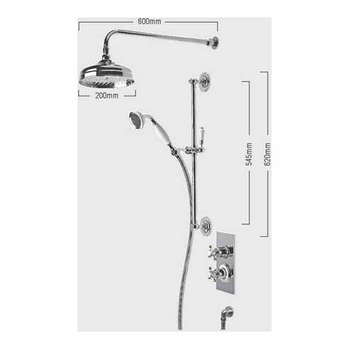 Roper Rhodes Henley Thermostatic Dual Function Concealed Shower System