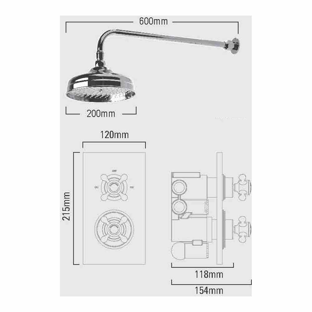 Roper Rhodes Henley Thermostatic Concealed Shower System | Tap Warehouse