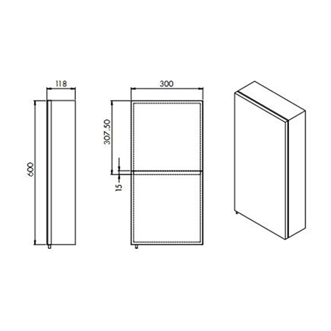 Vellamo Single Door Stainless Steel Cabinet