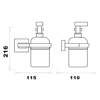 Vellamo Forte Soap Dispenser & Holder