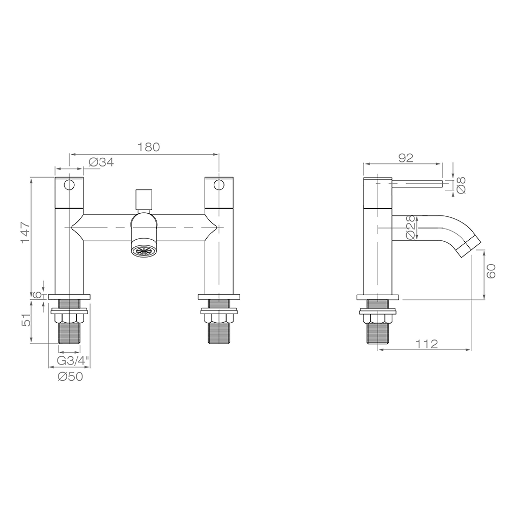 Vellamo Twist Matt Black Bath Shower Mixer Tap & Shower Kit Tap Warehouse