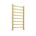 Brenton Etna Brushed Brass Heated Ladder Towel Rail - 800 x 500mm