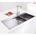 Caple Cubit 1.5 Bowl Satin Stainless Steel Sink & Waste Kit with Left Hand Drainer - 1000 x 520mm