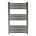 EliteHeat Steel Ladder Heated Towel Rail 25mm Bars - Brushed Black - 800 x 500mm