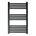 EliteHeat Steel Ladder Heated Towel Rail 25mm Bars - Matt Black - 800 x 500mm