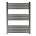 EliteHeat Steel Ladder Heated Towel Rail 25mm Bars - Brushed Black - 800 x 600mm