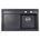 Thomas Denby Opus Compact 1 Bowl Basalt Satin Ceramic Kitchen Sink & Chrome Presto Automatic Waste with Left Hand Drainer - 860 x 510mm