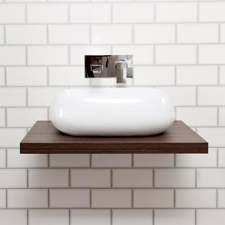 Countertop Basin And Walnut Floating Shelf Tap Warehouse