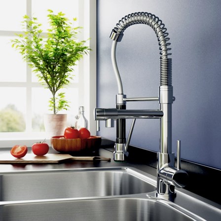Modern & Contemporary Kitchen Taps | Tap Warehouse Hanbury Professional Kitchen Pullout Spray Tap (Baby Version) Rollover image Modern & Contemporary Kitchen Taps | Tap Warehouse Hanbury Professional Kitchen Pullout Spray Tap (Baby Version) Rollover image