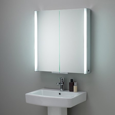 Hib Xenon 80 Led Illuminated Mirror Cabinet With Mirrored